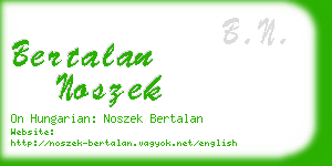 bertalan noszek business card